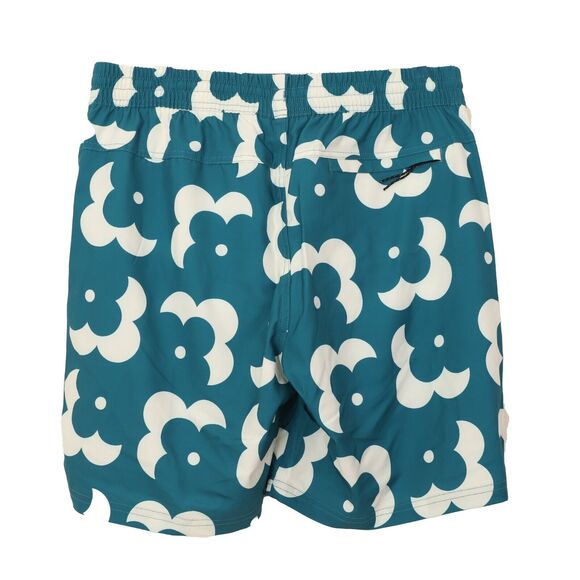 SC Sovereign SVRN Code Retro Floral Print Swim Trunks M Teal Green NWT B84 - Picture 2 of 5